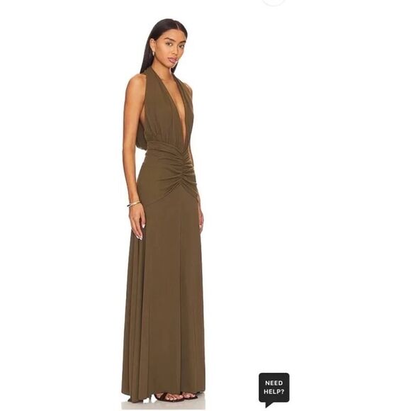 Ronny kobo Hunter Dress in Fern Large - Picture 2 of 15